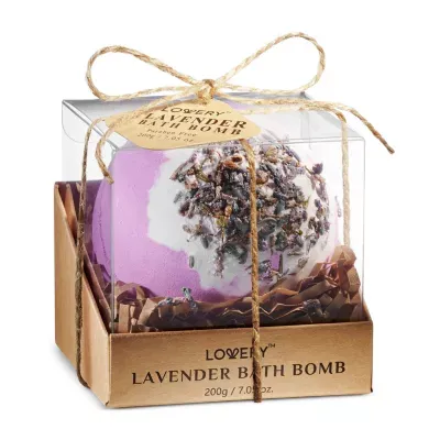 Lovery Lavender Scented Bath Bomb - 7oz Handmade Fizzy Bubble Spa Ball