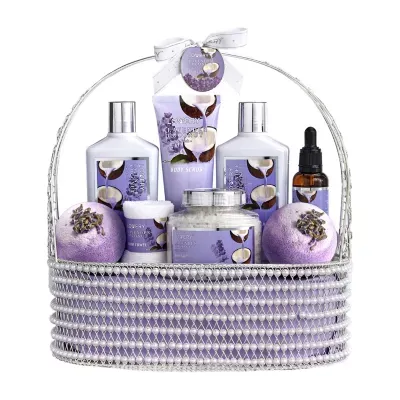 Lovery Lavender And Coconut Bath Gift Set - 9pc Spa Kit