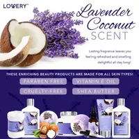 Lovery Lavender And Coconut Bath Gift Set - 9pc Spa Kit