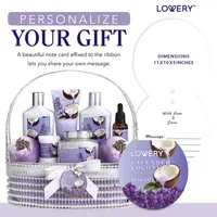 Lovery Lavender And Coconut Bath Gift Set - 9pc Spa Kit