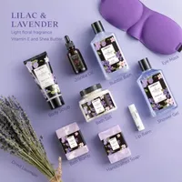 Lovery Lavender & Lilac Spa Gift Basket - 11pc Body Care Package