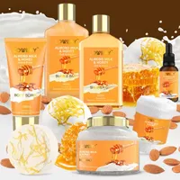 Lovery Luxe Almond Milk & Honey Spa Gift Basket - 10pc Home Bath Kit