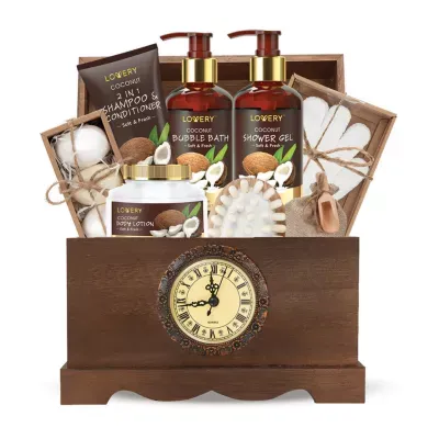 Lovery Vintage Style Coconut Home Bath Gift Set - 13pc Body Care