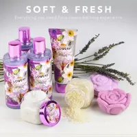 Lovery Lavender Vanilla Gift Set - 13pc Bath And Body Basket