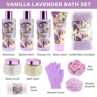 Lovery Lavender Vanilla Gift Set - 13pc Bath And Body Basket