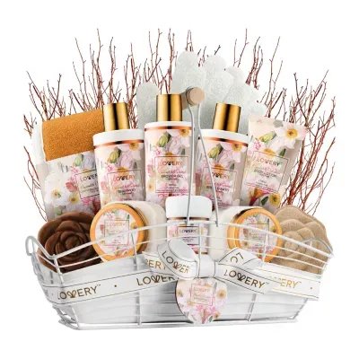 Lovery Coconut Home Spa Gift Basket - 13pc Self Care Kit