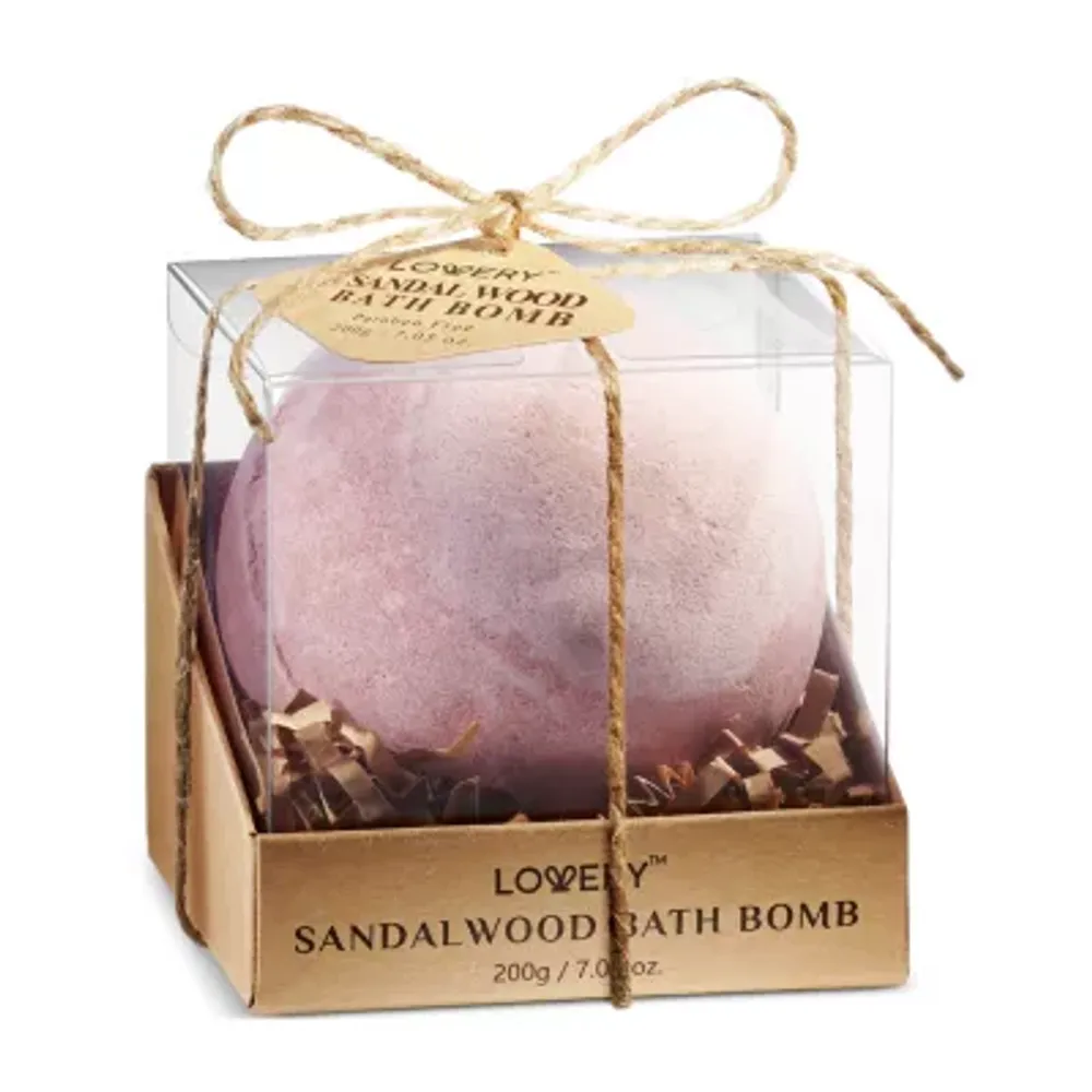 Lovery Sandalwood Handmade Bath Bomb - 7oz Extra Large Bath Fizzy