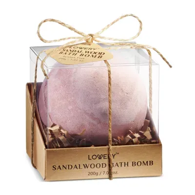 Lovery Sandalwood Handmade Bath Bomb - 7oz Extra Large Bath Fizzy