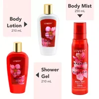 Lovery Japanese Cherry Blossom Set - 3pc Bath And Body Kit