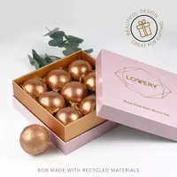 Lovery Rose Gold Marble Bath Bombs - 9pc Bubble Bombs Set