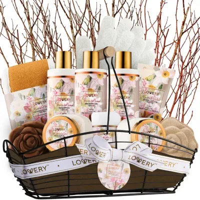 Lovery Vanilla Coconut Bath And Spa Gift Set - 13pc Care Package