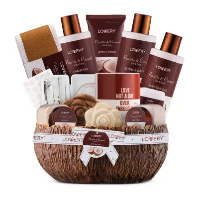 Lovery Coconut Bath Gift Set - 20pc Spa Kit With Ashtray