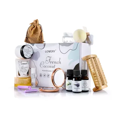 Lovery French Coconut Handmade Gift Box - 20pc Self Care Package