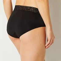 Ambrielle Everyday High Cut With Lace Trim Panty