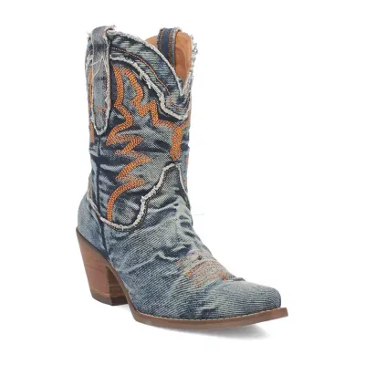 Dingo Womens Y'All Need Dolly Stacked Heel Cowboy Boots