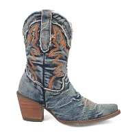 Dingo Womens Y'All Need Dolly Stacked Heel Cowboy Boots