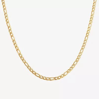 Shaquille O'Neal XLG Stainless Steel 22 Inch Figaro Chain Necklace