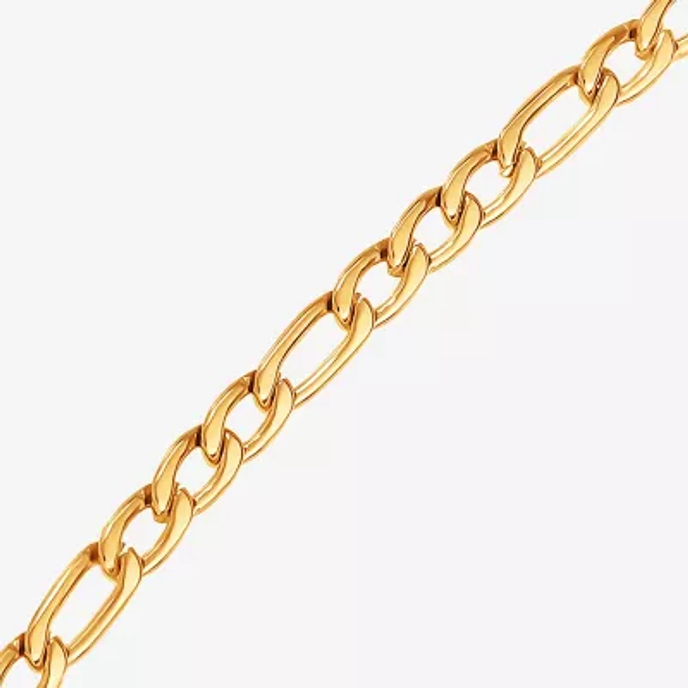 Shaquille O'Neal XLG Stainless Steel 22 Inch Figaro Chain Necklace