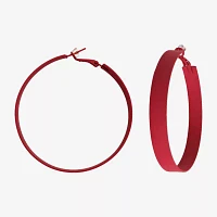 Bijoux Bar Red Tone Hoop Earrings