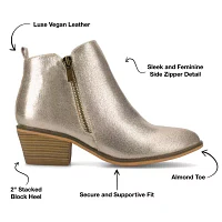 Journee Collection Womens Rebel Booties Block Heel