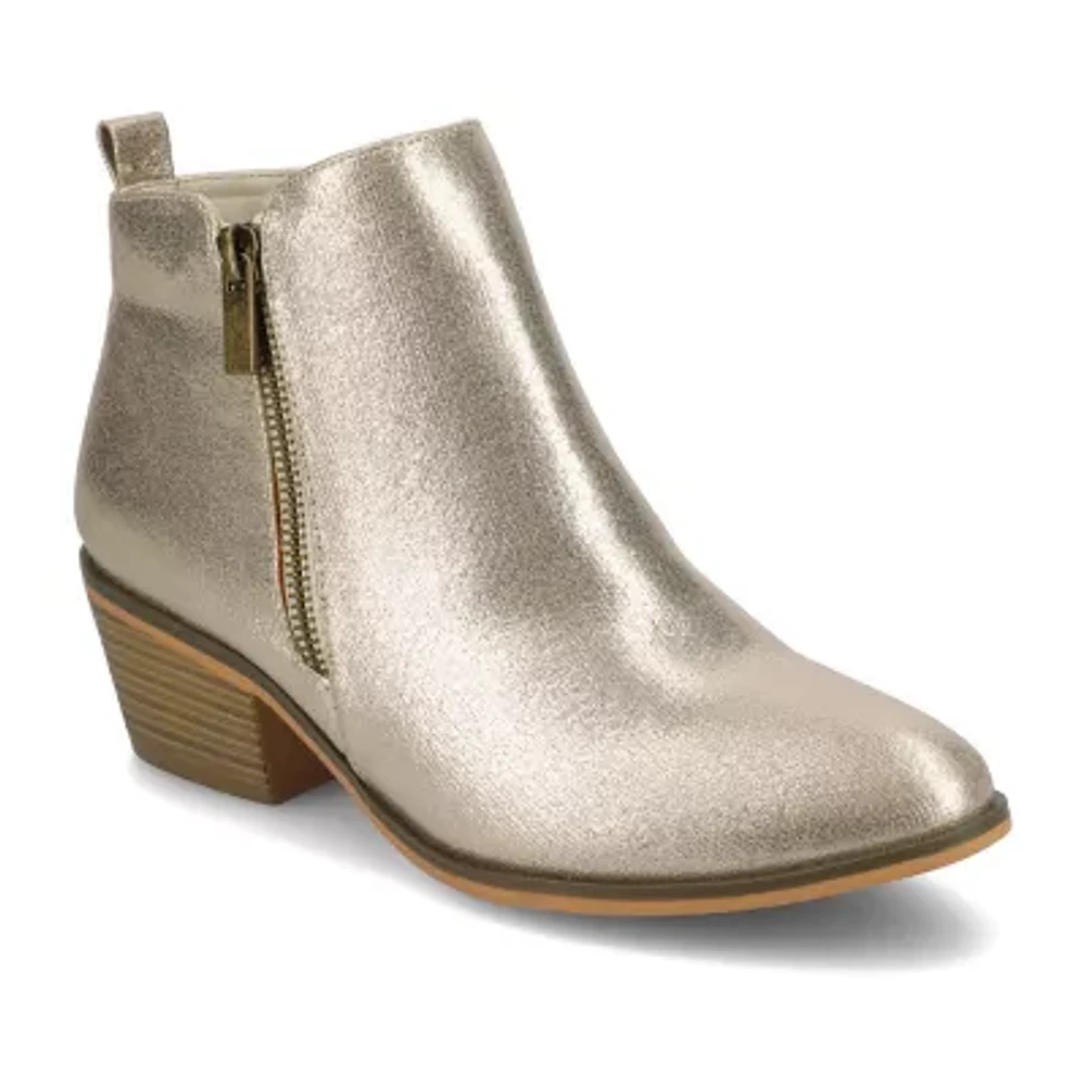Journee Collection Womens Rebel Booties Block Heel