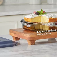 Pyrex Sculpted Tinted 8" Square Glass Baking Dish