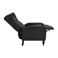 ProLounger Pesci Wingback Button-Tufted Push Back Recliner in Velvet with Nailhead Trim