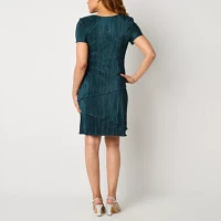 Connected Apparel Womens Short Sleeve Shift Dress