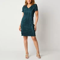 Connected Apparel Womens Short Sleeve Shift Dress