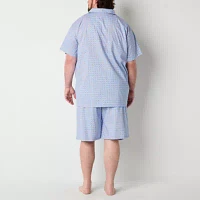 Stafford Modal Mens Big and Tall Short Sleeve 2-pc. Shorts Pajama Set