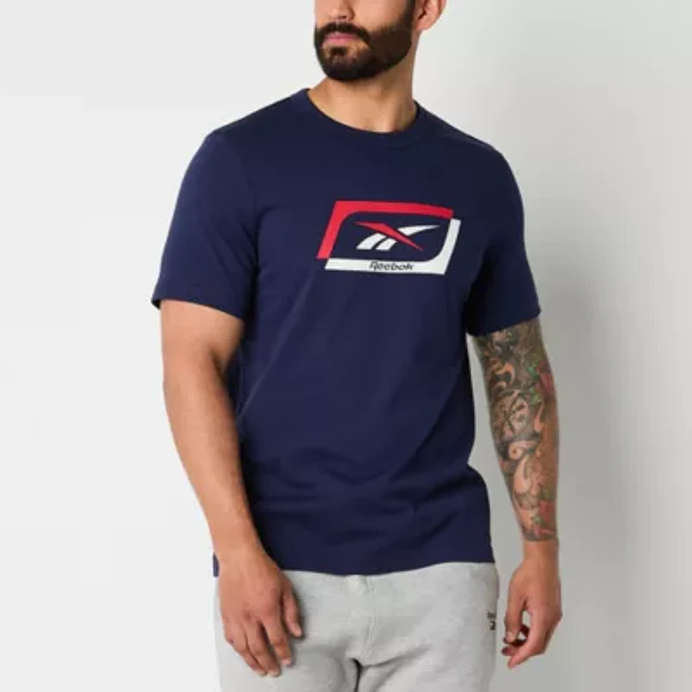 Reebok Mens Crew Neck Short Sleeve Graphic T-Shirt