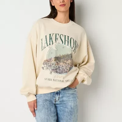 Arizona Juniors Womens Crew Neck Long Sleeve Sweatshirt