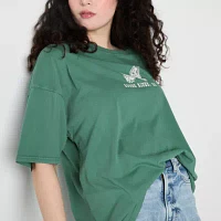 Arizona Oversized Womens Juniors Crew Neck Short Sleeve T-Shirt