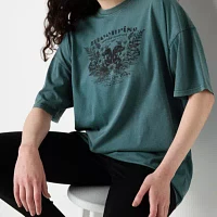 Arizona Oversized Womens Juniors Crew Neck Short Sleeve T-Shirt