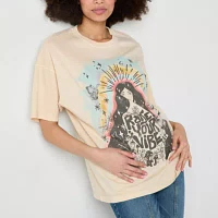 Arizona Oversized Womens Juniors Crew Neck Short Sleeve T-Shirt