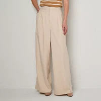 Worthington Womens High Rise Wide Leg Pant