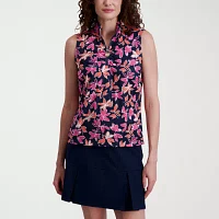 Stella Parker Womens Mock Neck Sleeveless Active Quarter-Zip Pullover