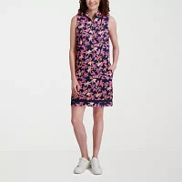 Stella Parker Womens Sleeveless Floral Shift Dress