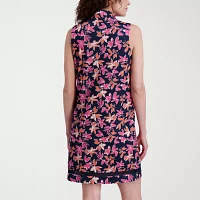 Stella Parker Womens Sleeveless Floral Shift Dress