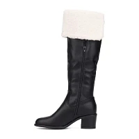 New York & Company Womens Devi Block Heel Over the Knee Boots