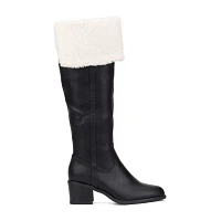 New York & Company Womens Devi Block Heel Over the Knee Boots
