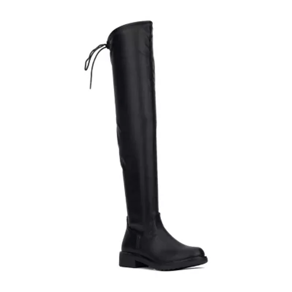 New York & Company Womens Ulla Flat Heel Over the Knee Boots