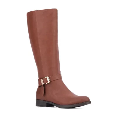 New York & Company Womens Eleanor Block Heel Riding Boots