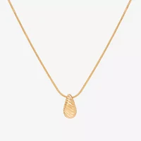 Bijoux Bar Delicates Gold Tone Womens Stainless Steel Pendant Necklaces
