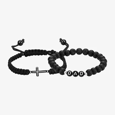 J.P. Army Dad Mens 2-pc. Stainless Steel Bracelet Set