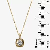 Sparkle Allure Light Up Box Cubic Zirconia Gold Tone 10K Gold Over Brass Square 2-pc. Jewelry Set