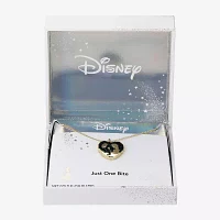 Disney Classics Just One Bite Apple Womens Black Crystal 10K Gold Over Brass Pendant Necklaces