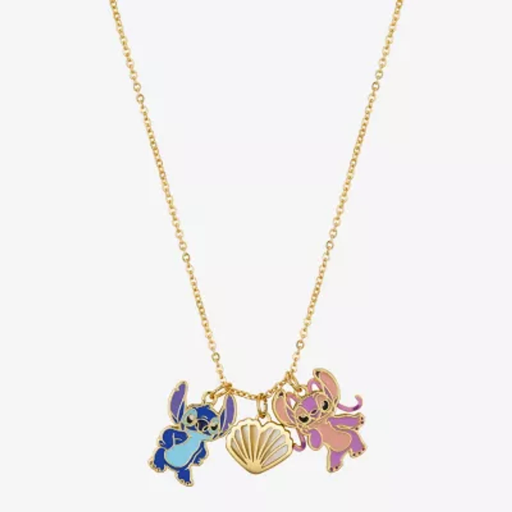 Disney Classics Seashell Womens 10K Gold Over Brass Pendant Necklaces