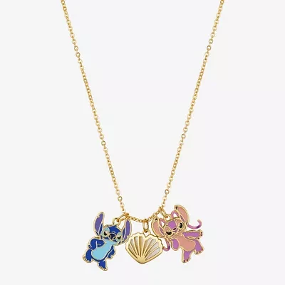 Disney Classics Seashell Womens 10K Gold Over Brass Pendant Necklaces
