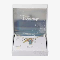 Disney Classics Womens Cubic Zirconia 10K Gold Over Brass Pure Silver Over Brass Pendant Necklaces